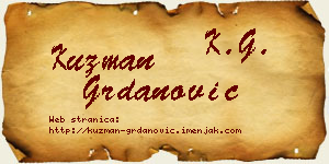 Kuzman Grdanović vizit kartica